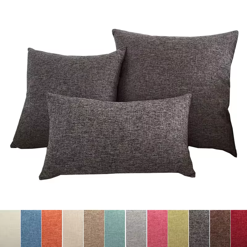 Madrix Living Natural Linen-Look Cushion Cover in a modern curated living room